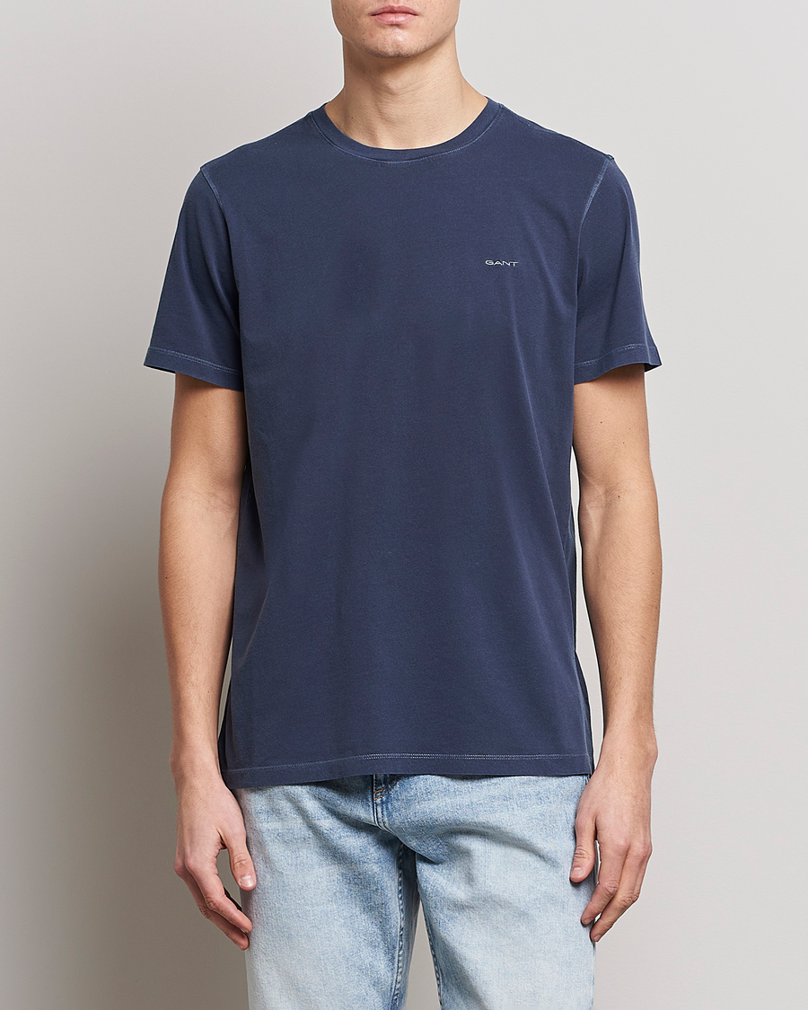 Herren | Kurzarm T-Shirt | GANT | Sunbleached T-Shirt Evening Blue