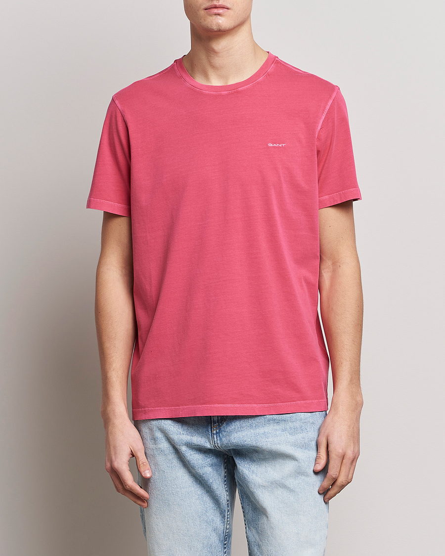 Herren | T-Shirts | GANT | Sunbleached T-Shirt Magenta Pink