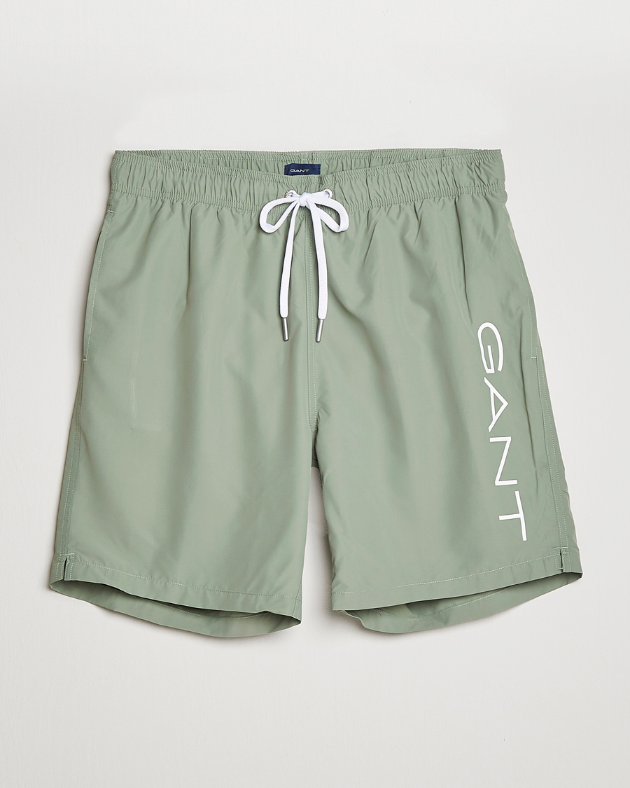 Herren | Badehosen | GANT | Lightweight Logo Swimshorts Calamata Green