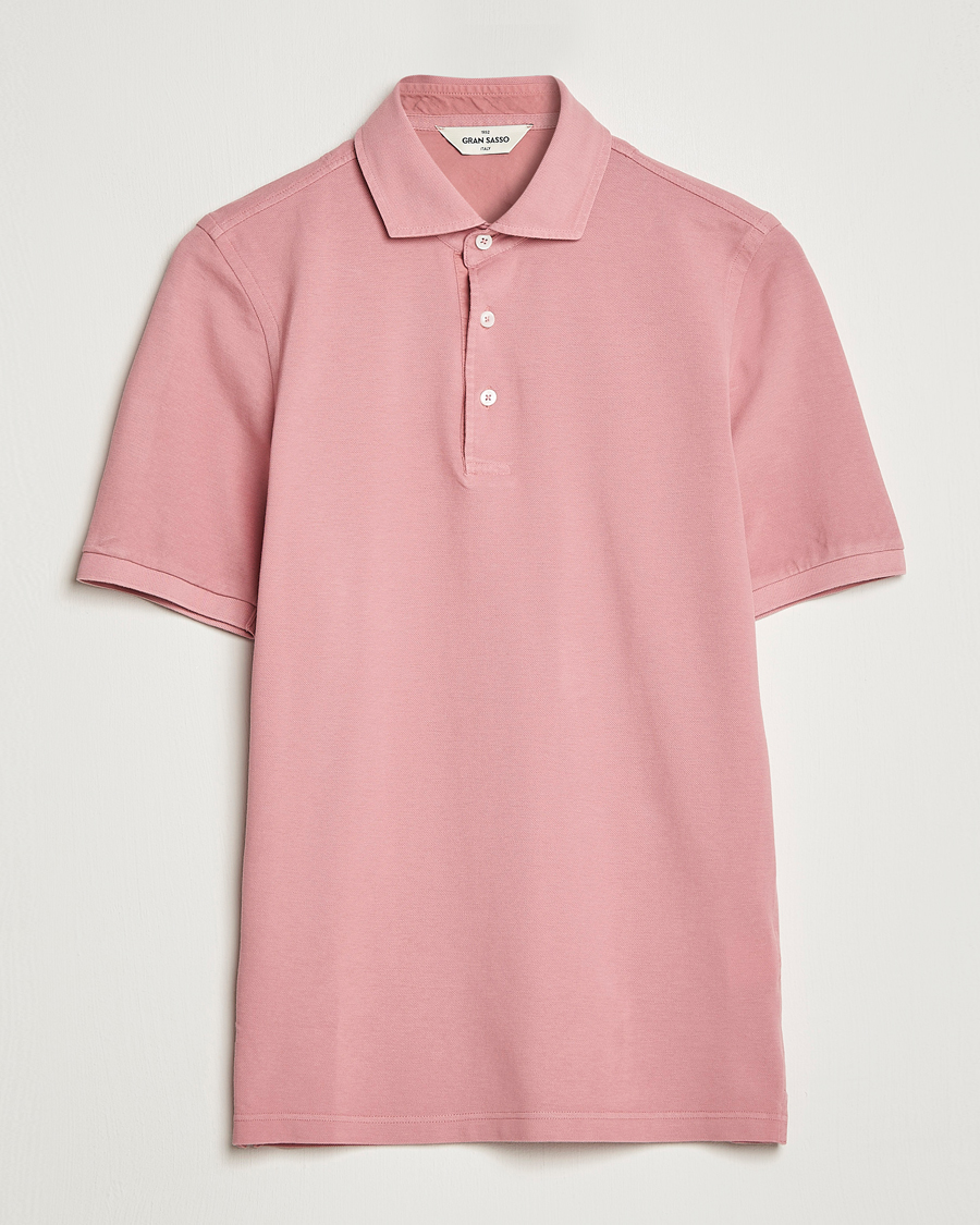 Herren | Poloshirts | Gran Sasso | Washed Polo Pink