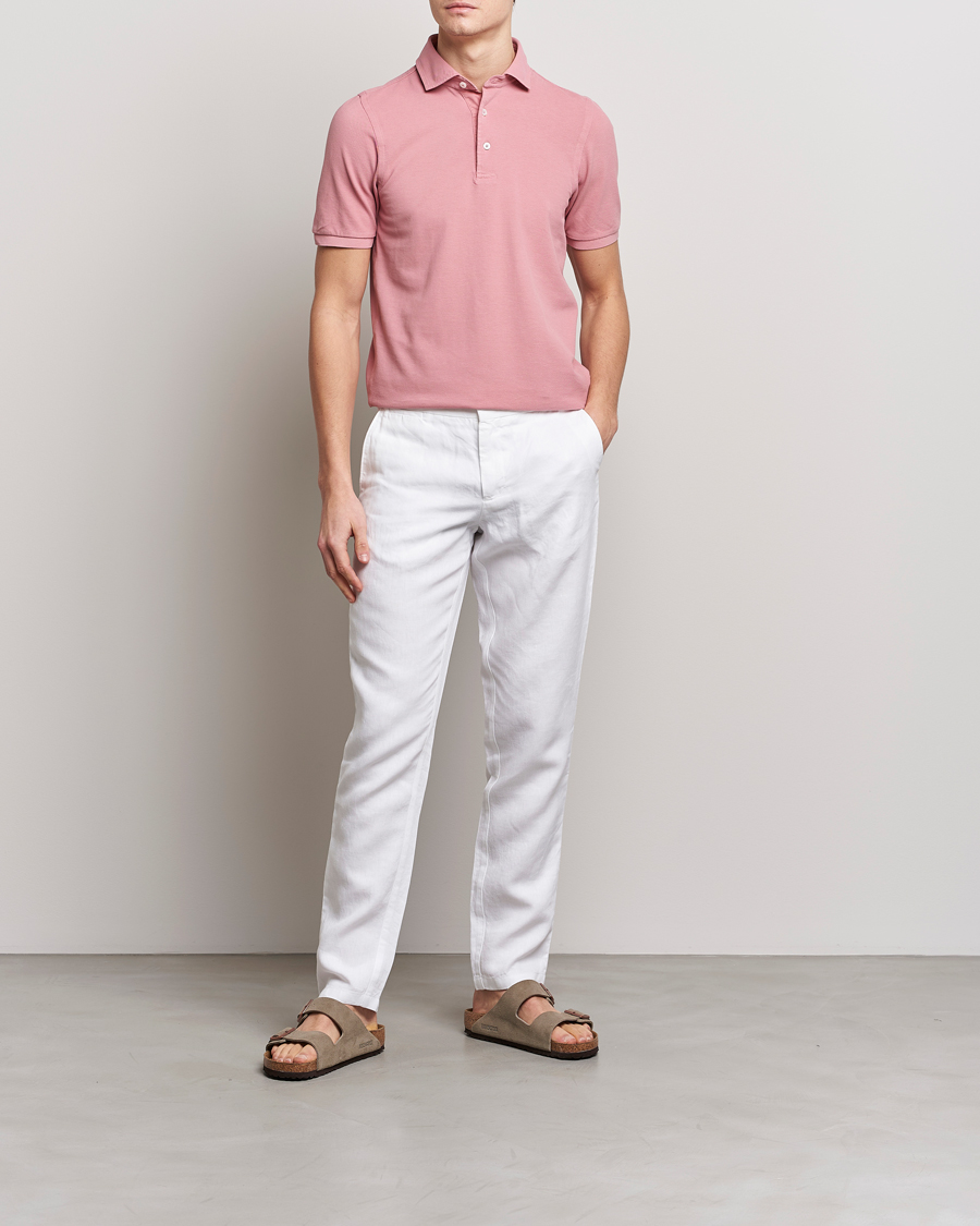 Herren | Poloshirts | Gran Sasso | Washed Polo Pink