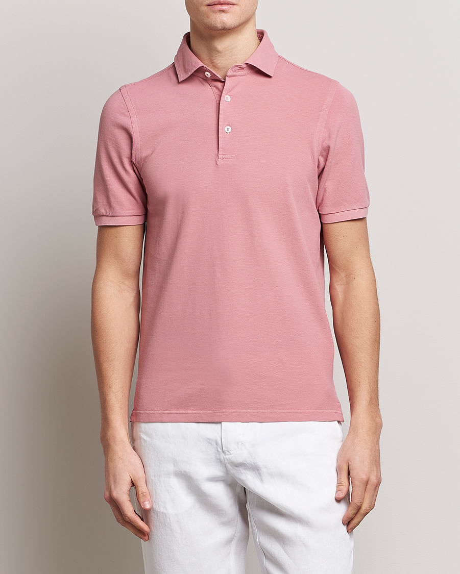 Herren | Poloshirts | Gran Sasso | Washed Polo Pink
