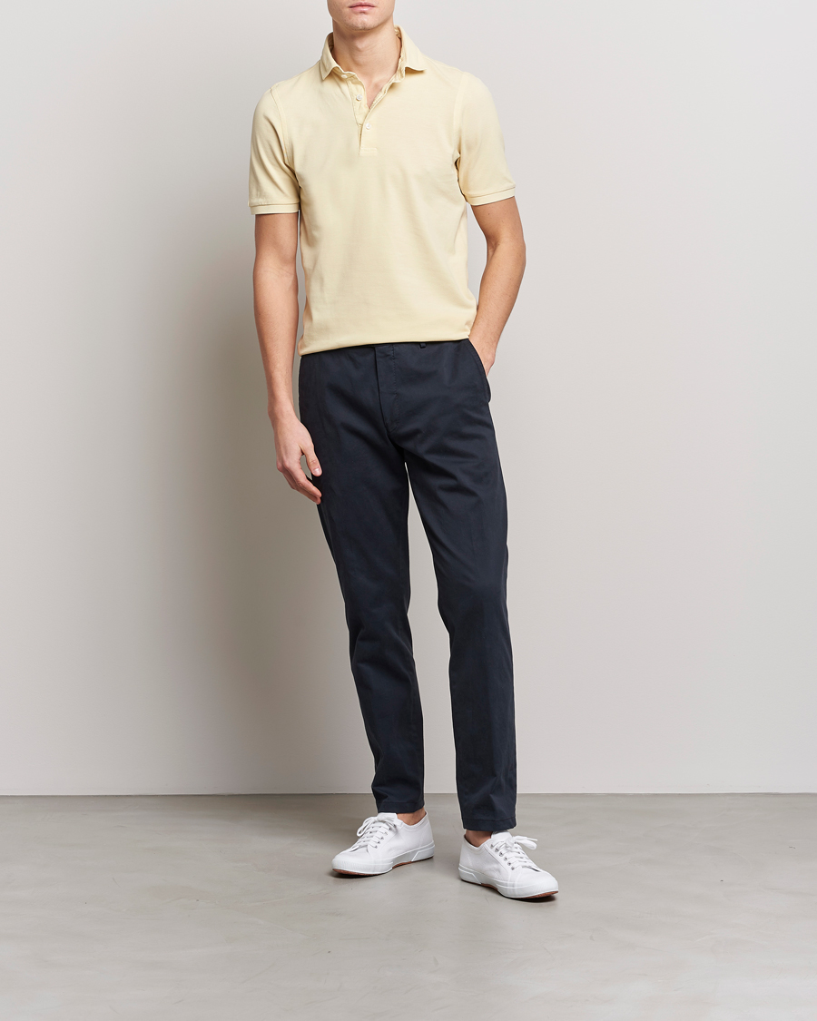 Herren | Poloshirts | Gran Sasso | Washed Polo Yellow