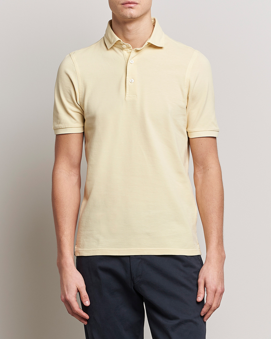 Herren | Poloshirts | Gran Sasso | Washed Polo Yellow