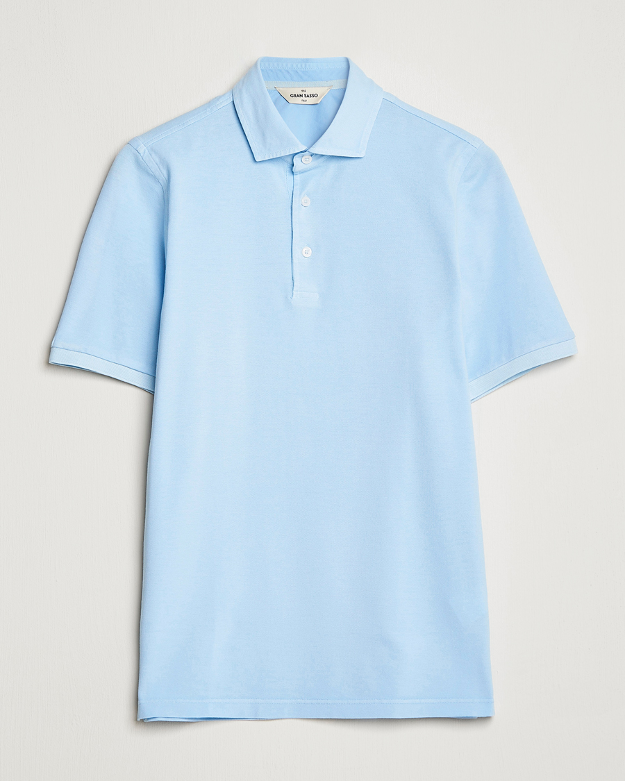 Herren | Poloshirts | Gran Sasso | Washed Polo Light Blue