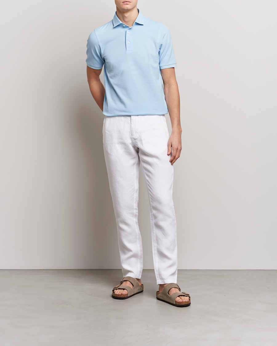 Herren | Poloshirts | Gran Sasso | Washed Polo Light Blue