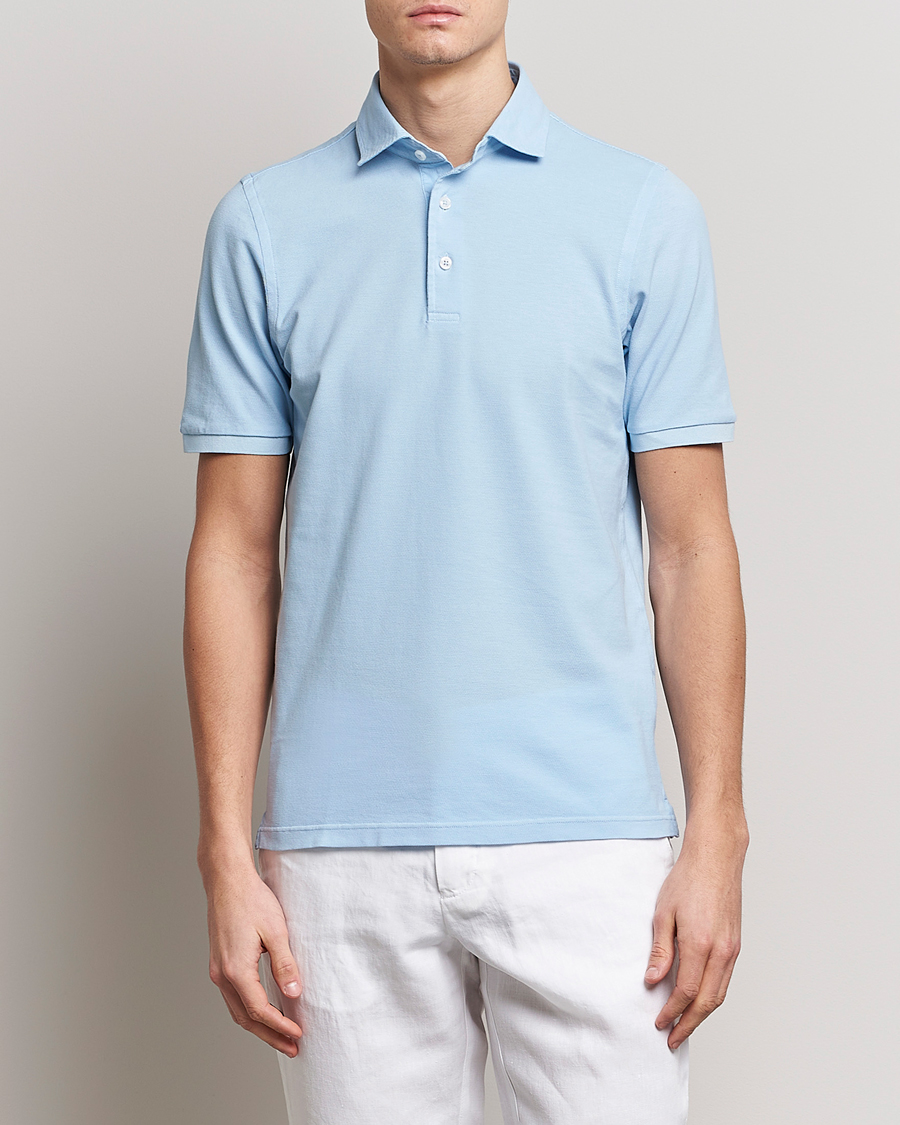 Herren | Poloshirts | Gran Sasso | Washed Polo Light Blue