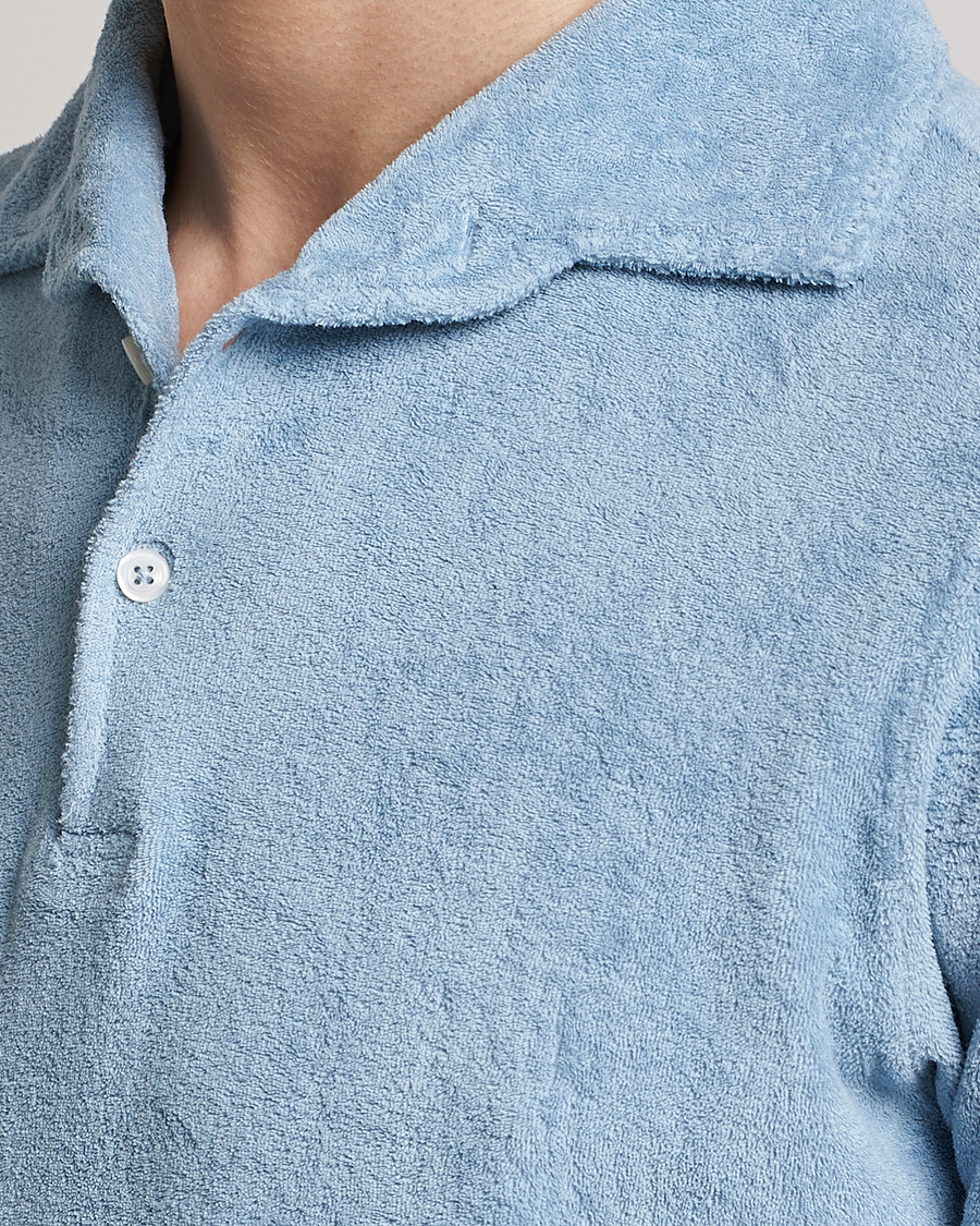 Herren | Poloshirts | Gran Sasso | Cotton Terry Polo Light Blue