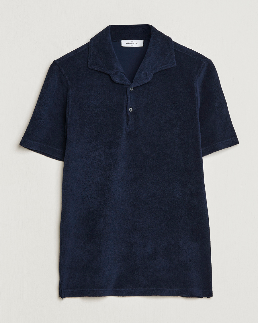 Herren | Poloshirts | Gran Sasso | Cotton Terry Polo Navy