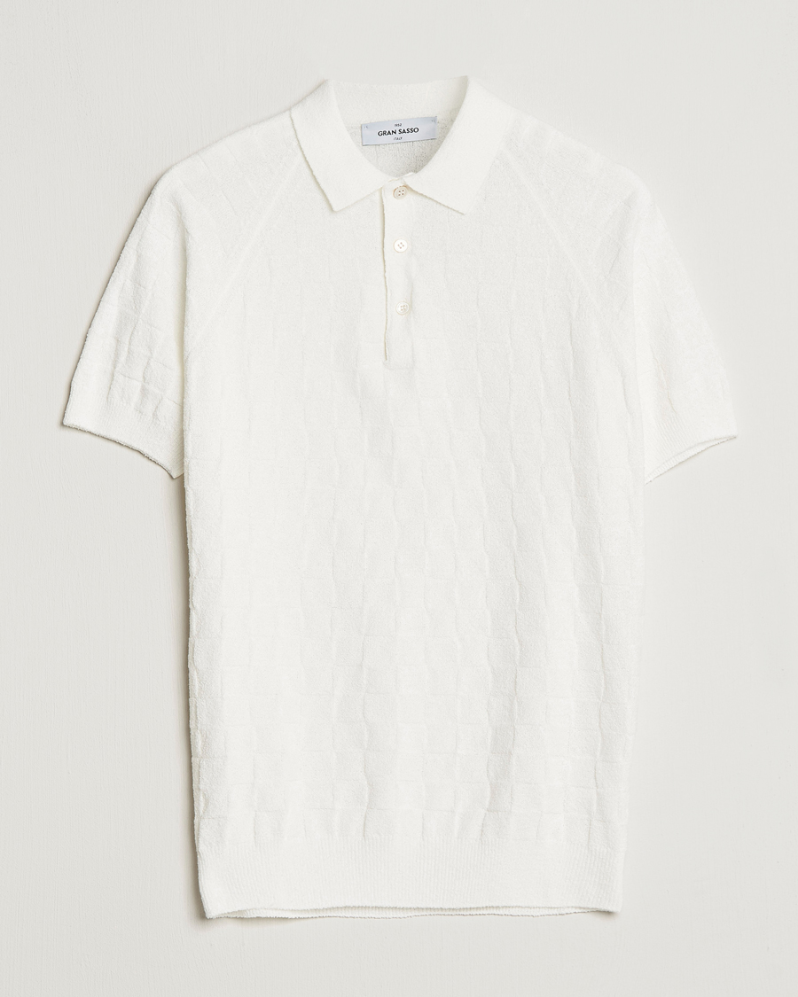 Herren | Poloshirts | Gran Sasso | Structured Terry Polo White