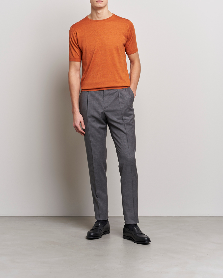 Herren | T-Shirts | John Smedley | Belden Wool/Cotton T-Shirt Amber