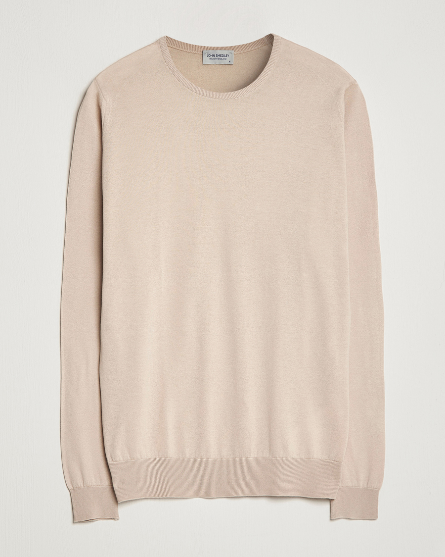 Herren | Pullover | John Smedley | Hatfield Sea Island Crew Neck Almond
