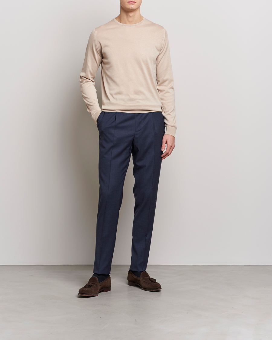 Herren | Pullover | John Smedley | Hatfield Sea Island Crew Neck Almond