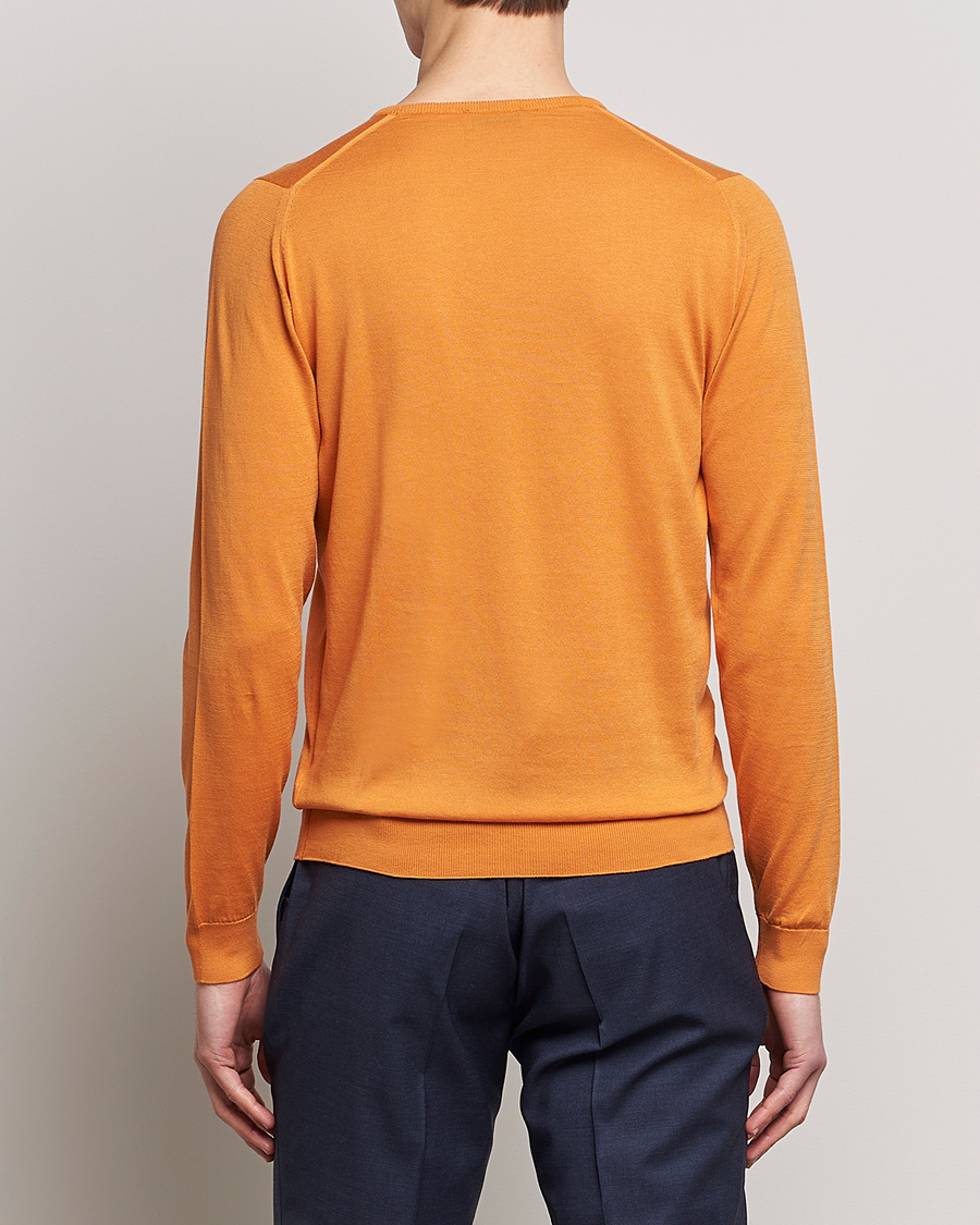 Herren | Pullover | John Smedley | Hatfield Sea Island Crew Neck Mandarin Orange