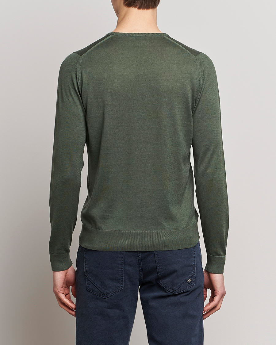 Herren | Pullover | John Smedley | Hatfield Sea Island Crew Neck Palm Green