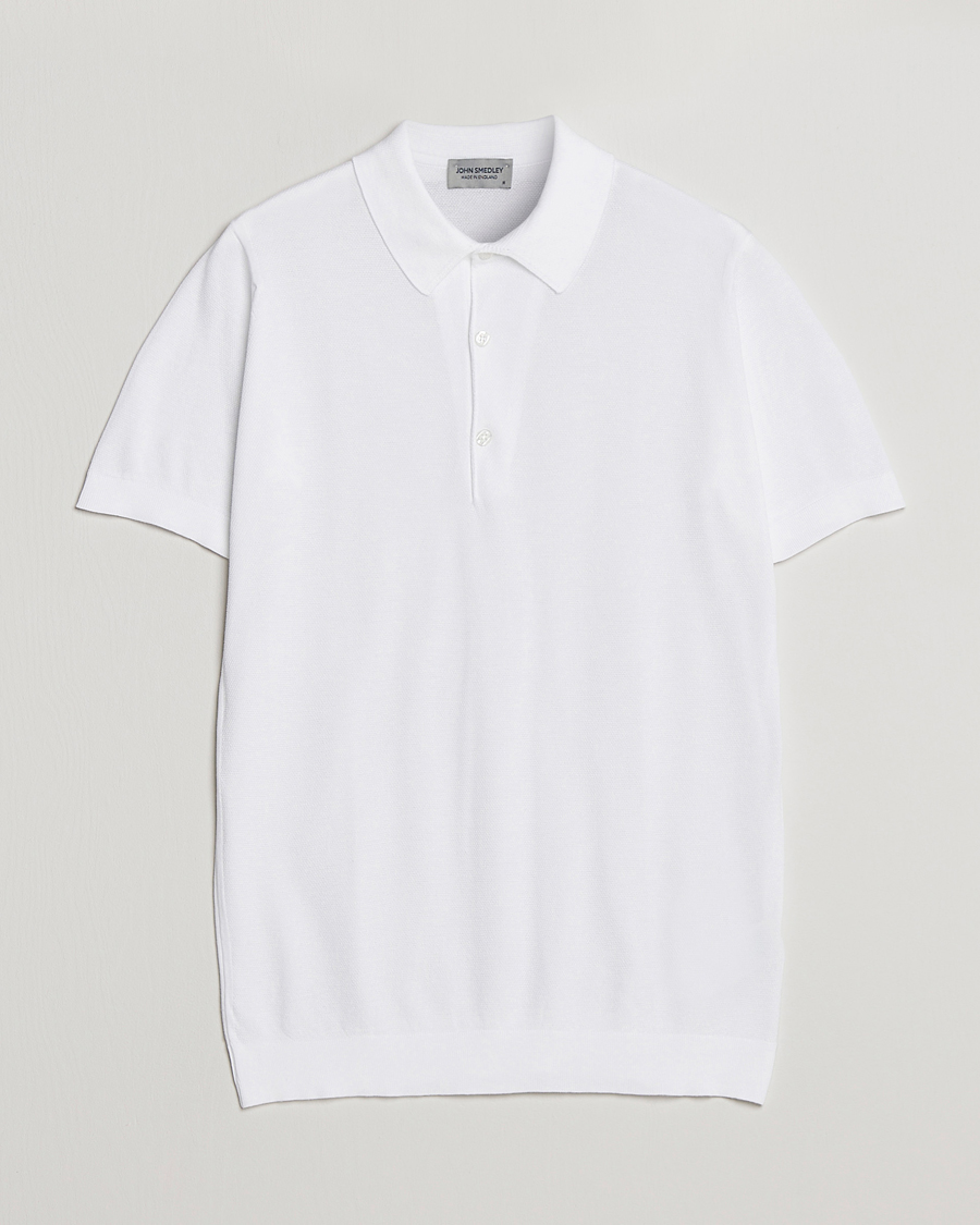 Herren | Poloshirts | John Smedley | Roth Structured Pique White