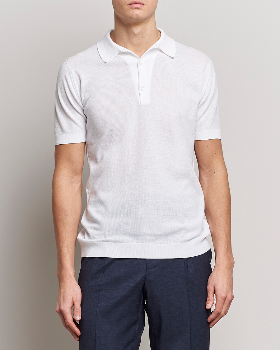 Herren | Poloshirts | John Smedley | Roth Structured Pique White