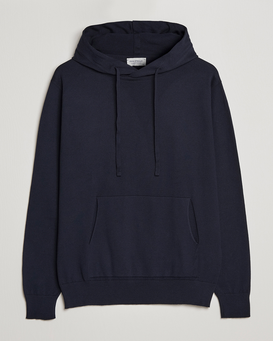 Herren | Pullover | John Smedley | Sundown Sea Island Hoodie Navy