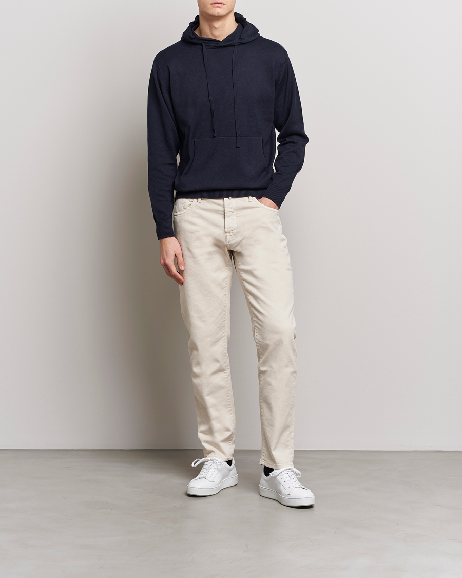 Herren | Pullover | John Smedley | Sundown Sea Island Hoodie Navy