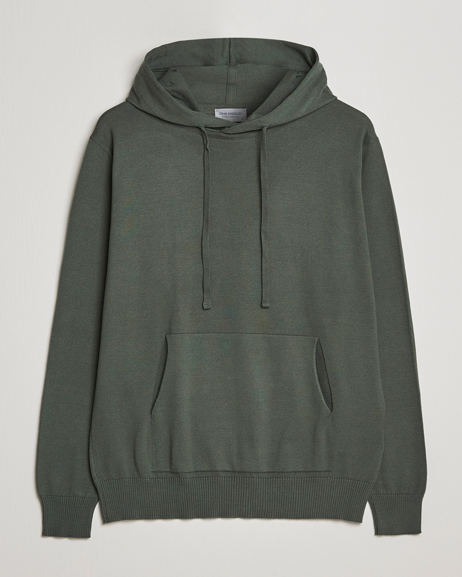 Herren | Pullover | John Smedley | Sundown Sea Island Hoodie Palm Green