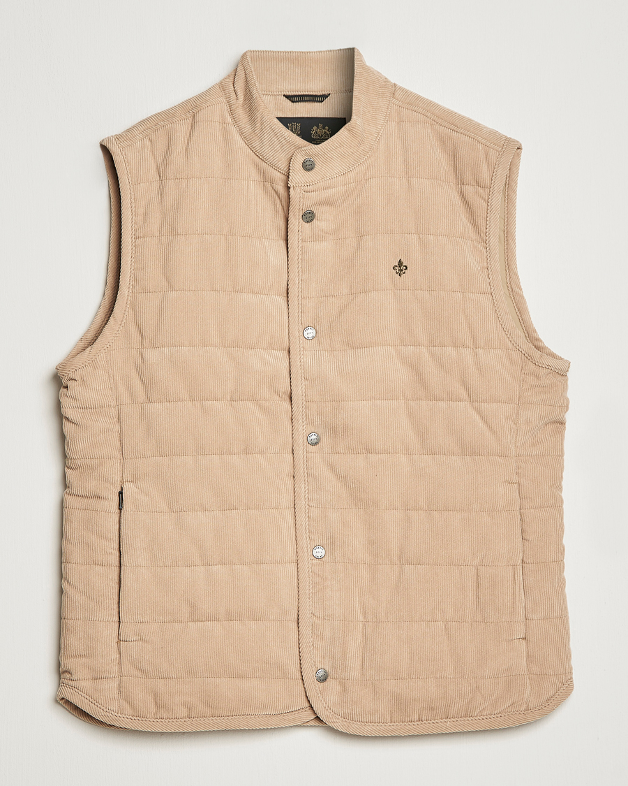 Herren | Westen | Morris | Woburn Baby Cord Vest Beige