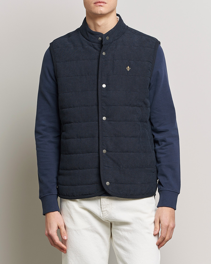 Herren | Westen | Morris | Woburn Baby Cord Vest Blue