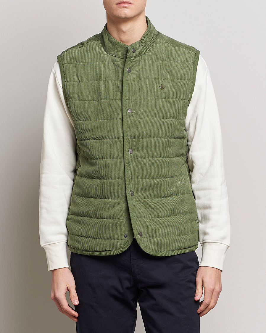 Herren | Westen | Morris | Woburn Baby Cord Vest Sage Green