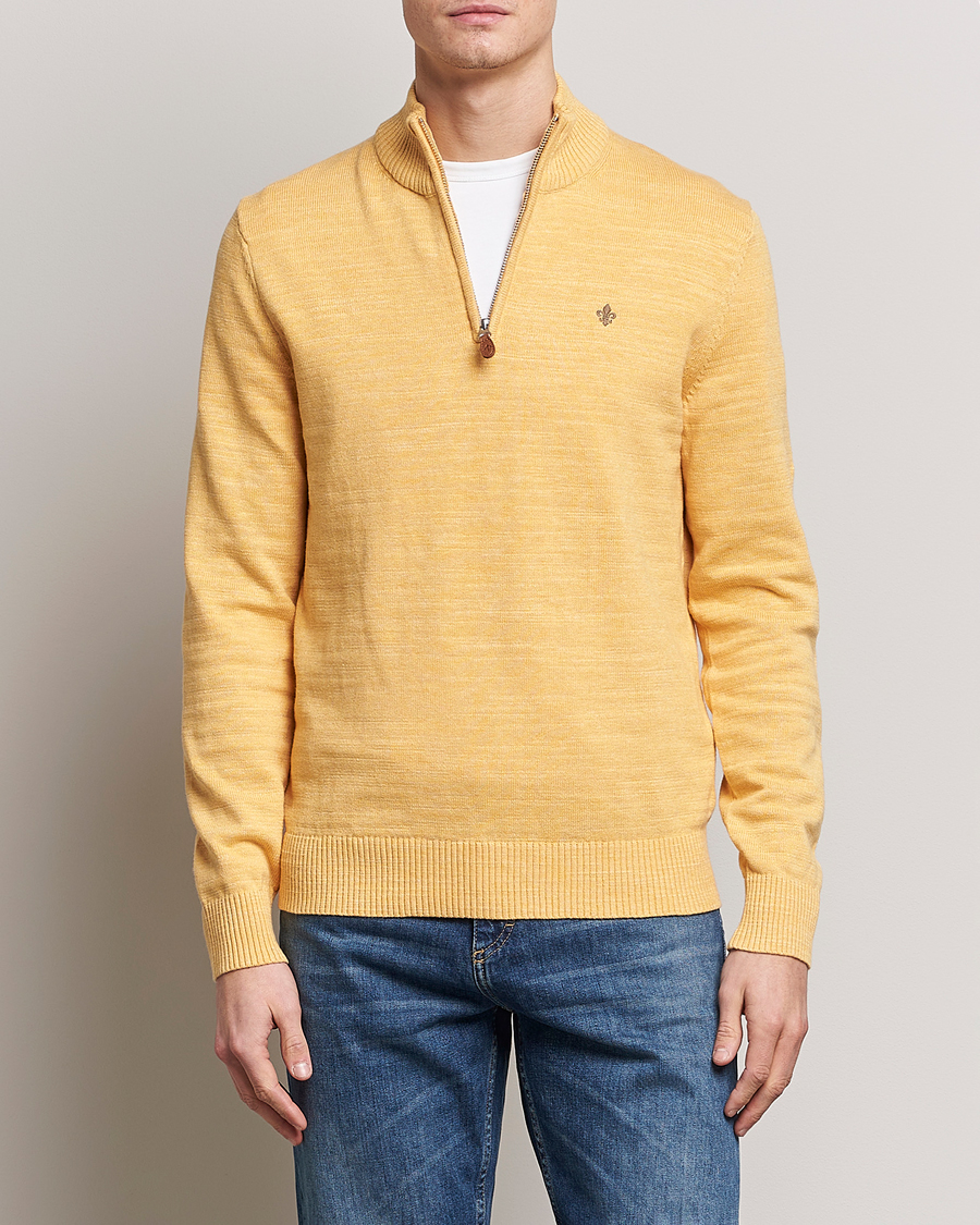 Herren | Pullover | Morris | Randall Cotton Half Zip Yellow