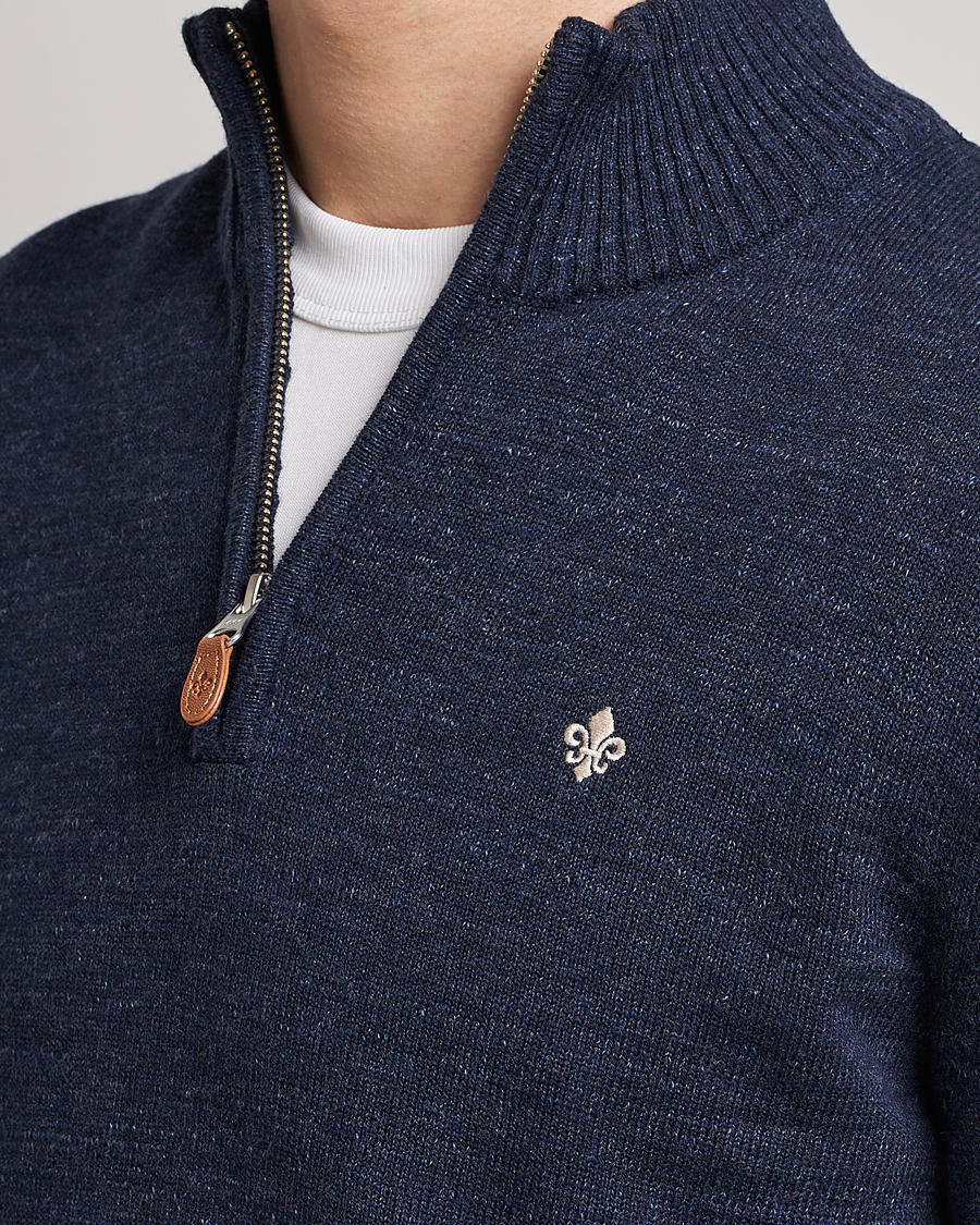 Herren | Pullover | Morris | Randall Cotton Half Zip Navy