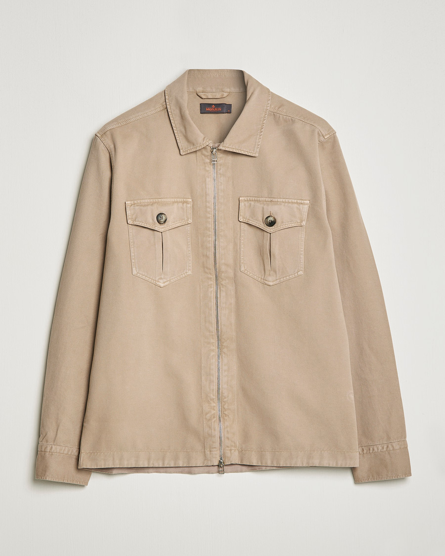 Herren | Hemden | Morris | Brayden Zip Overshirt Khaki