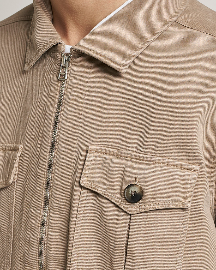Herren | Hemden | Morris | Brayden Zip Overshirt Khaki