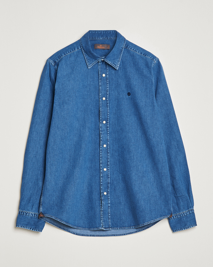 Herren | Hemden | Morris | William Denim Shirt Medium Blue