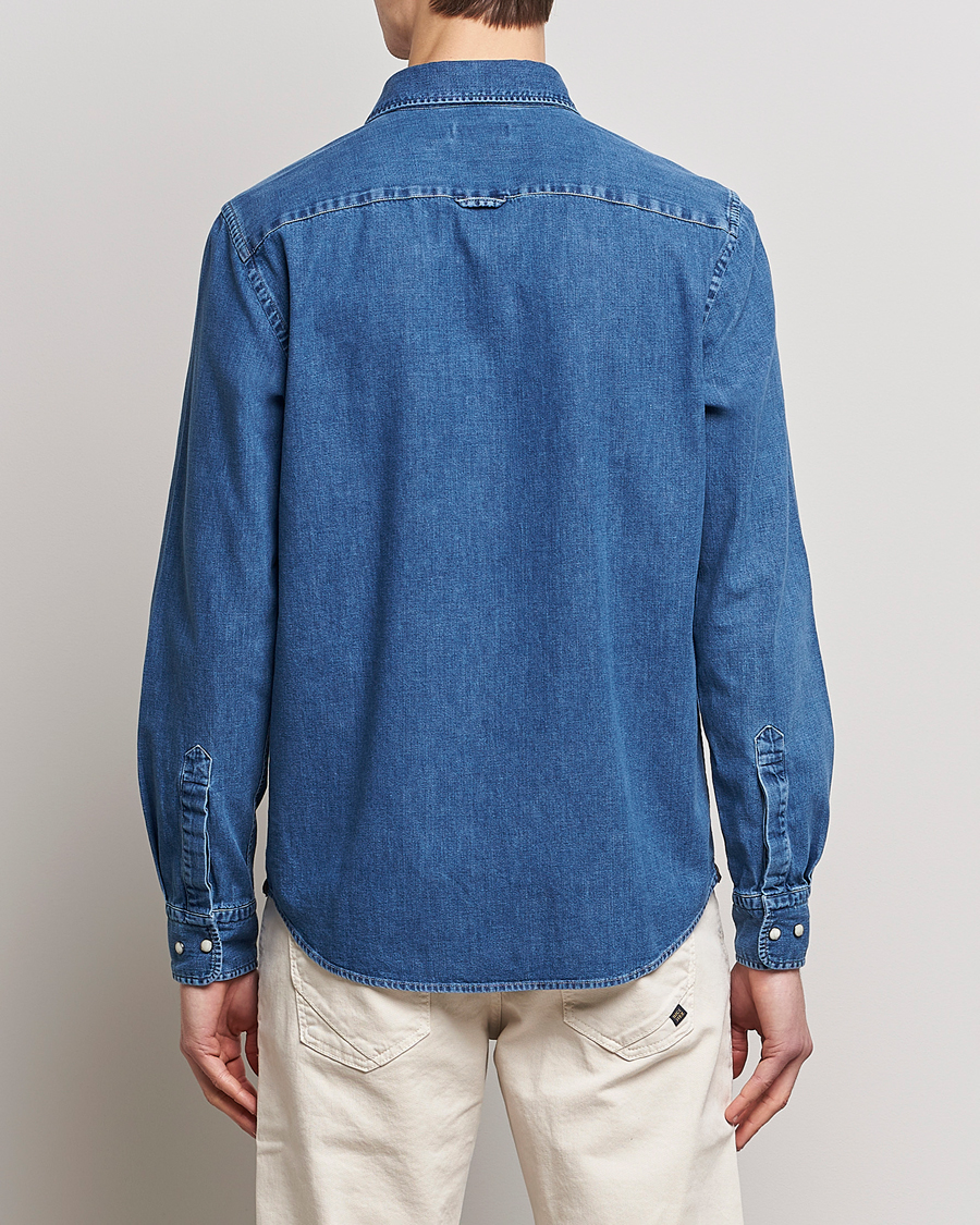 Herren | Hemden | Morris | William Denim Shirt Medium Blue