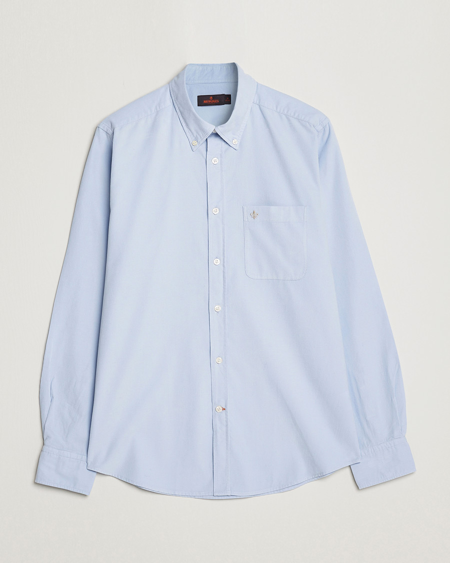Herren | Hemden | Morris | Summer Corduroy Shirt Light Blue