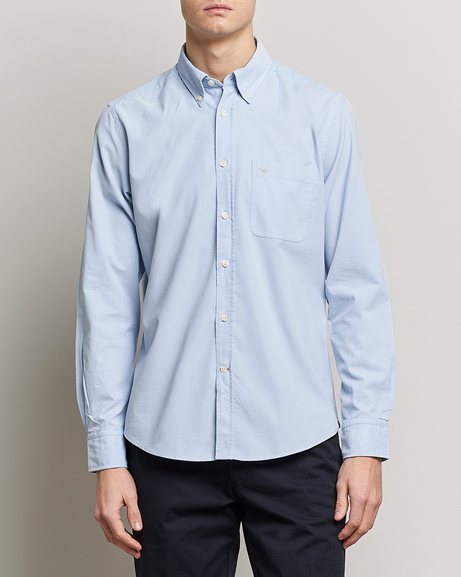 Herren | Hemden | Morris | Summer Corduroy Shirt Light Blue