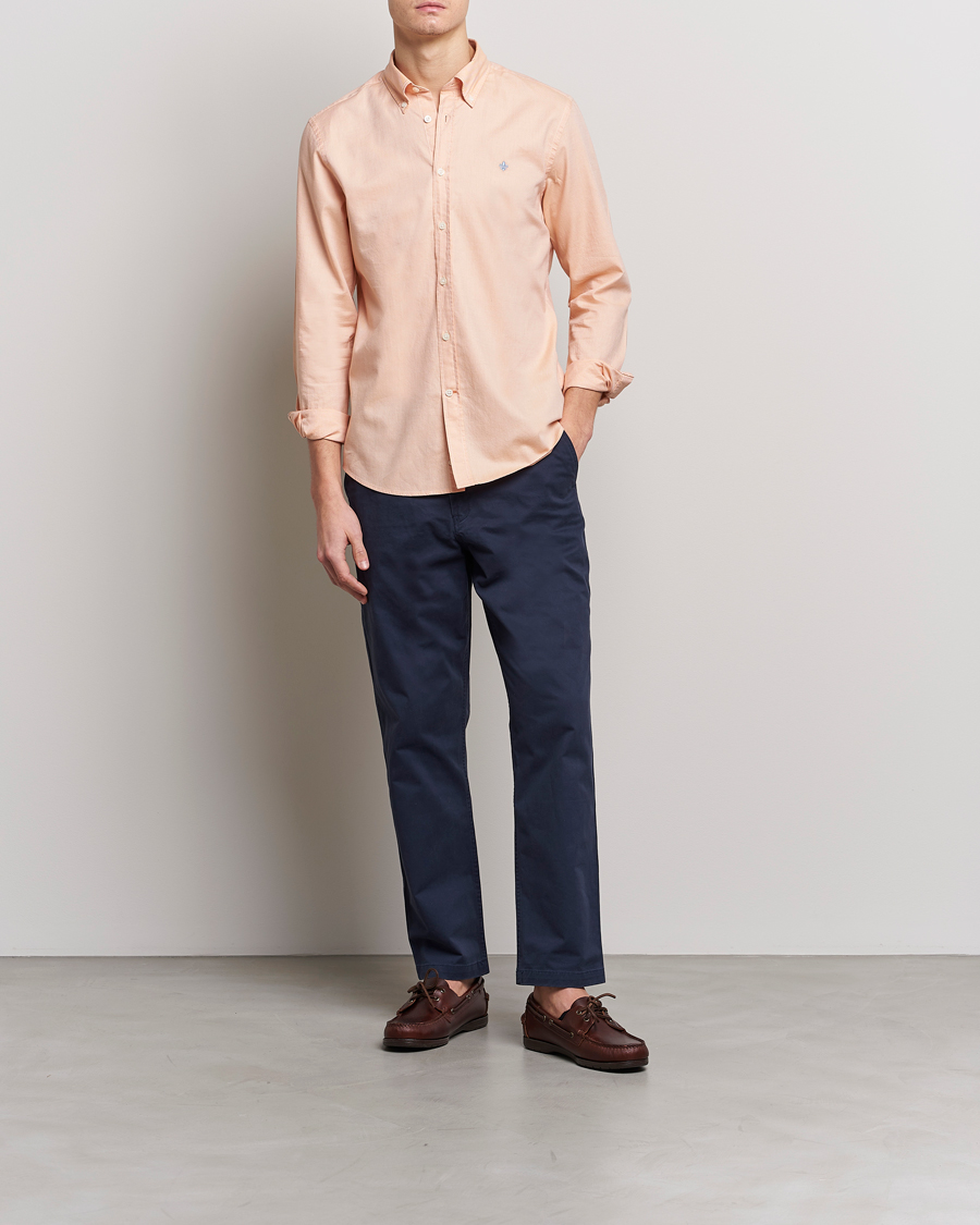 Herren | Hemden | Morris | Structured Washed Button Down Shirt Orange