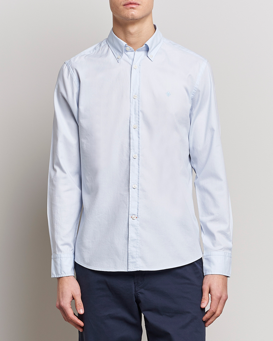 Herren | Hemden | Morris | Structured Washed Button Down Shirt Light Blue