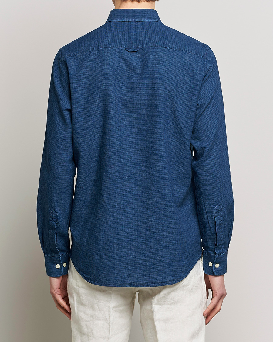 Herren | Hemden | Morris | Cotton /Linen Indigo Button Down Shirt Dark Blue