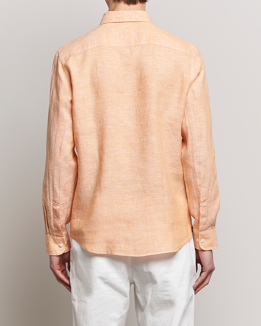 Herren | Hemden | Morris | Douglas Button Down Linen Shirt Orange