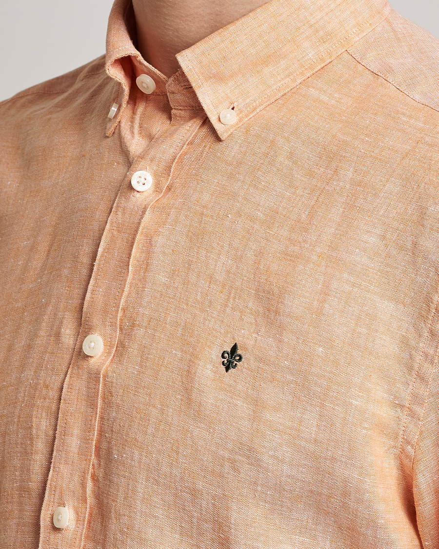 Herren | Hemden | Morris | Douglas Linen Button Down Shirt Orange