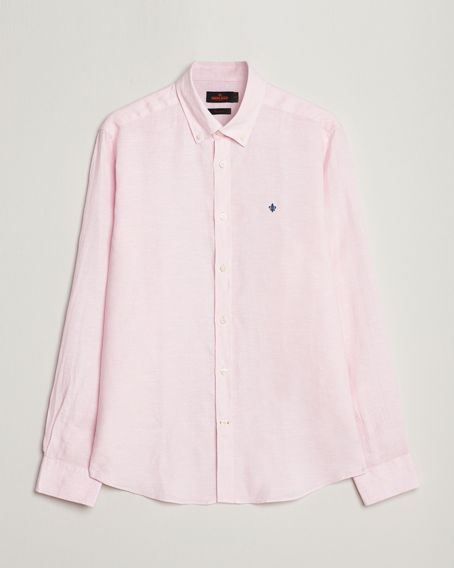 Herren | Hemden | Morris | Douglas Button Down Linen Shirt Pink