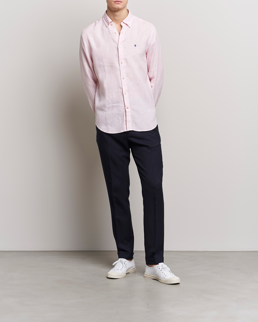 Herren | Hemden | Morris | Douglas Button Down Linen Shirt Pink