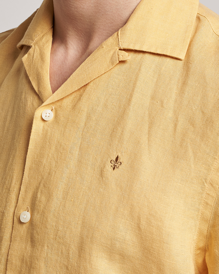 Herren | Hemden | Morris | Douglas Linen Short Sleeve Shirt Yellow