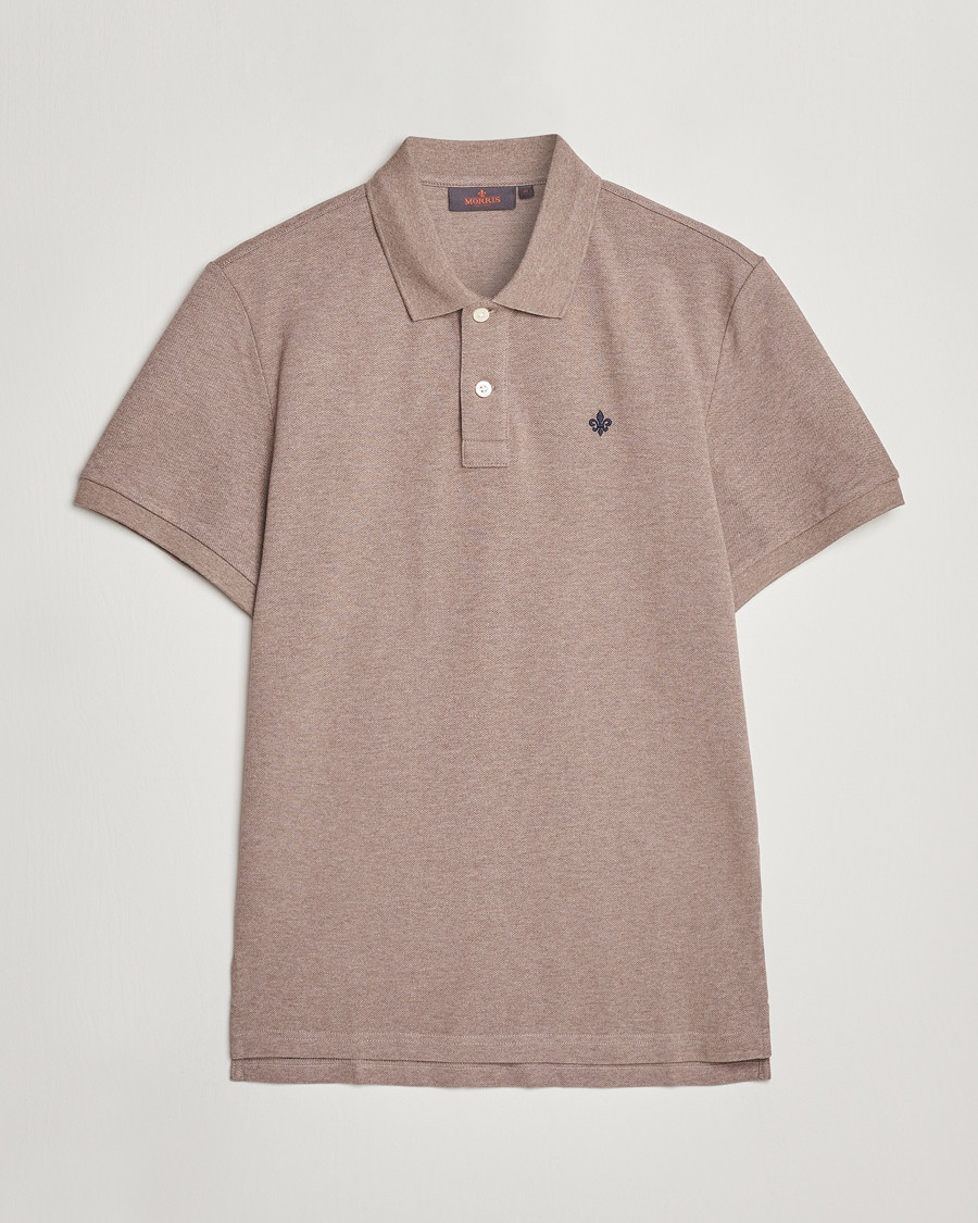 Herren | Poloshirts | Morris | New Pique Light Brown Melange