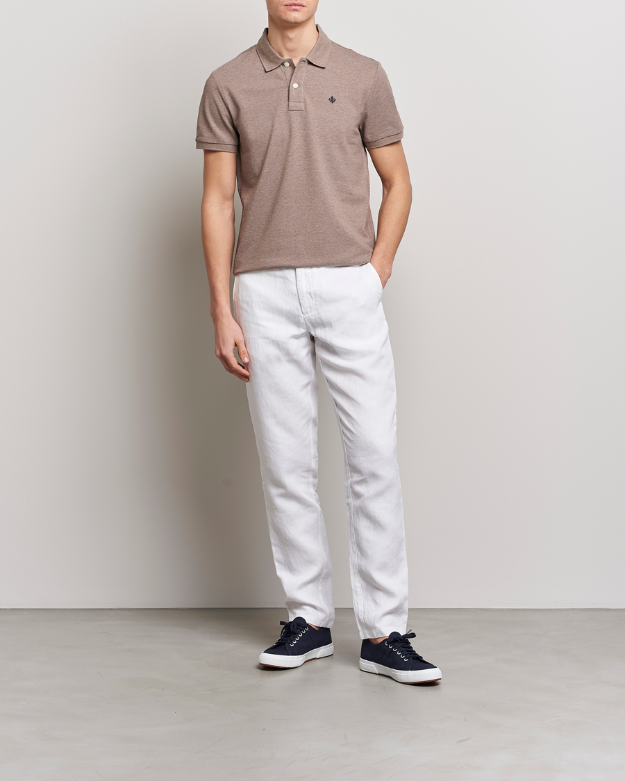 Herren | Poloshirts | Morris | New Pique Light Brown Melange