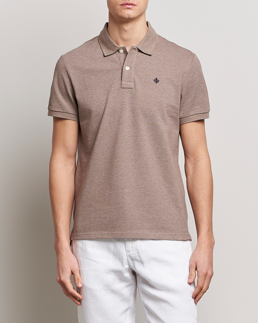 Herren | Poloshirts | Morris | New Pique Light Brown Melange