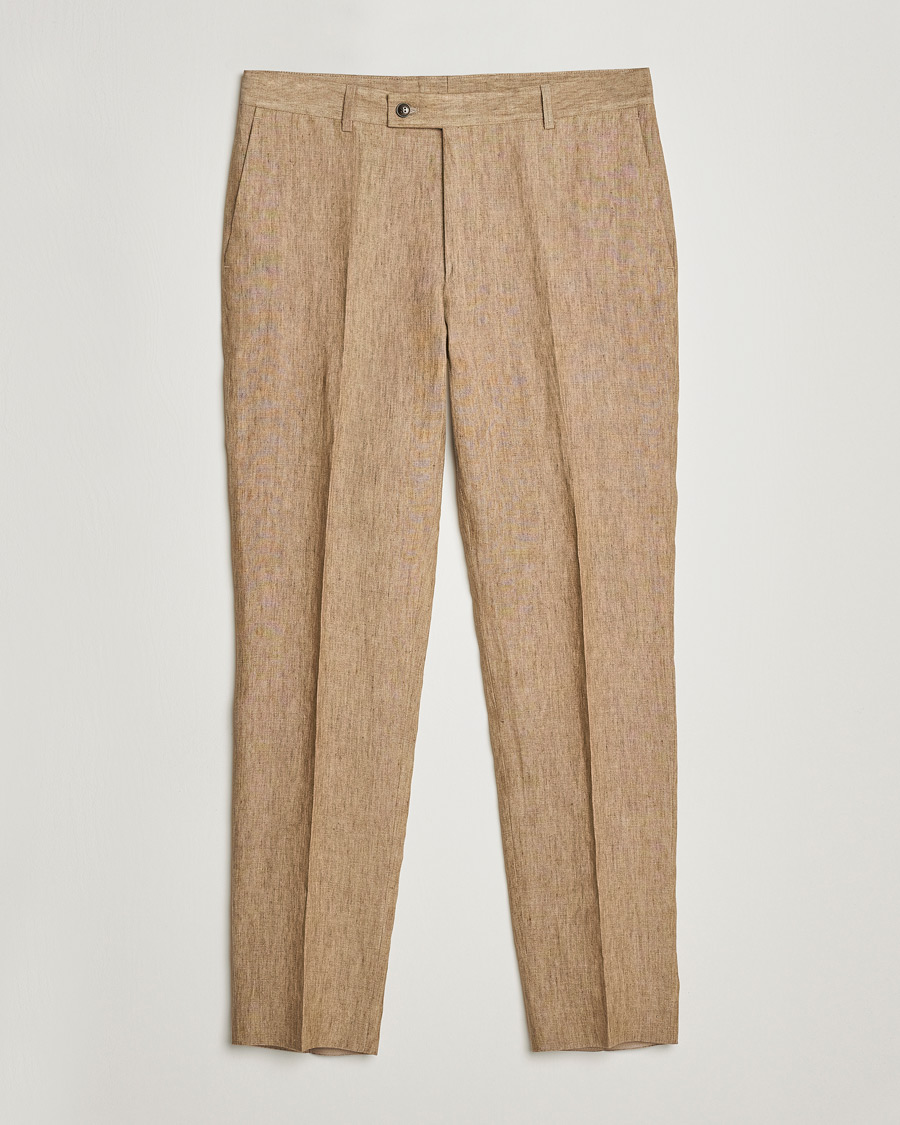 Herren | Hosen | Morris | Bobby Linen Suit Trousers Khaki