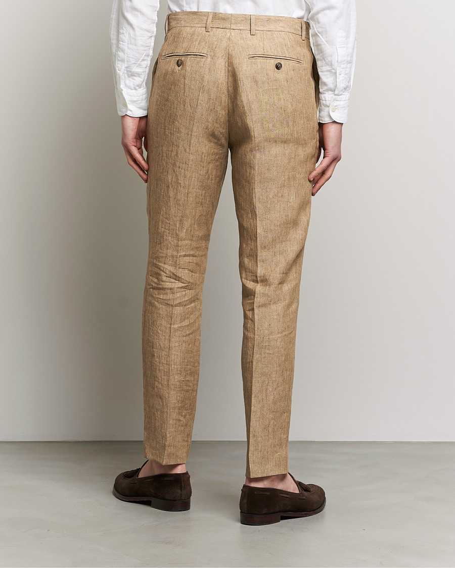 Herren | Hosen | Morris | Bobby Linen Suit Trousers Khaki