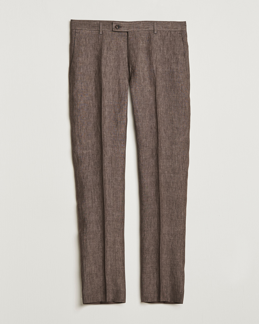 Herren | Hosen | Morris | Bobby Linen Suit Trousers Brown