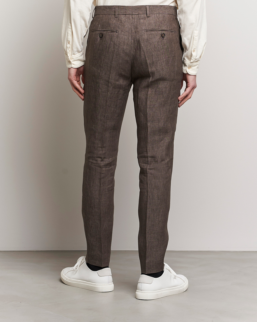 Herren | Hosen | Morris | Bobby Linen Suit Trousers Brown